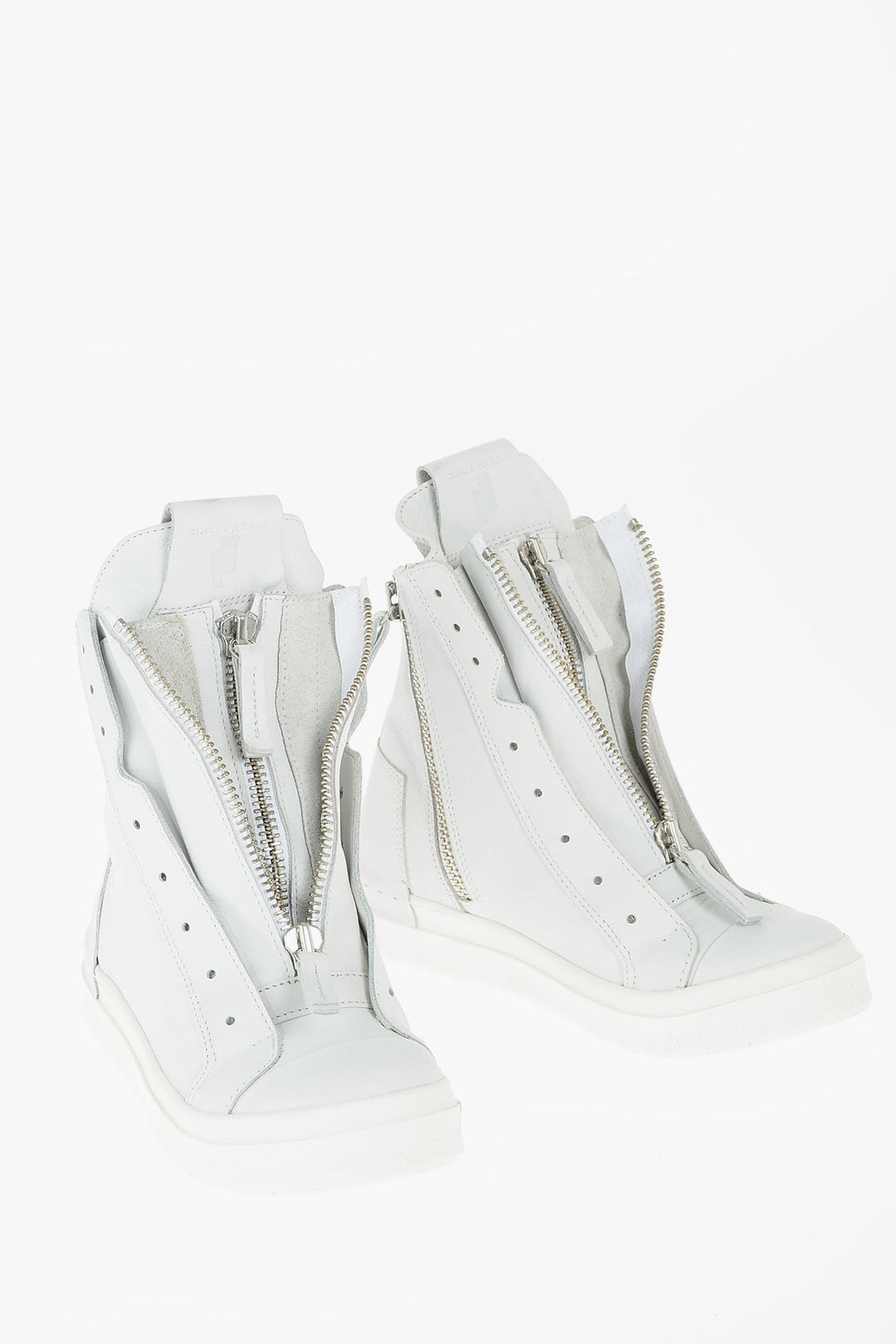 Cinzia Araia – leather double zip Skin high top sneakers – Women