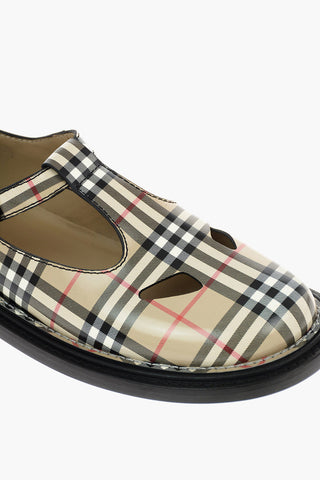 vintage check leather HANNIE Sandals