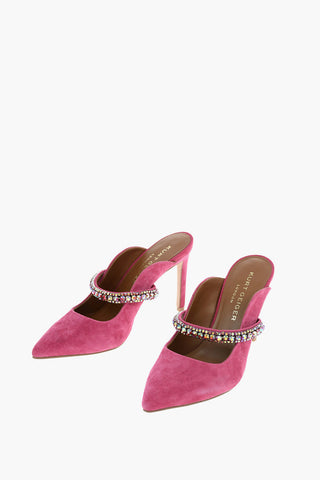 Mules DUKE in pelle scamosciata Point toe 10cm