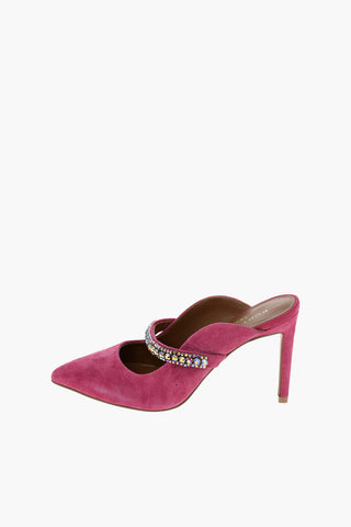 Mules DUKE in pelle scamosciata Point toe 10cm