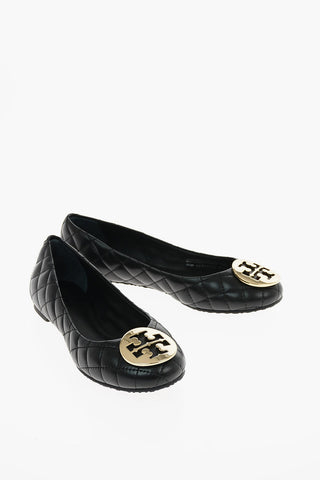 quilted leather ballet flats
