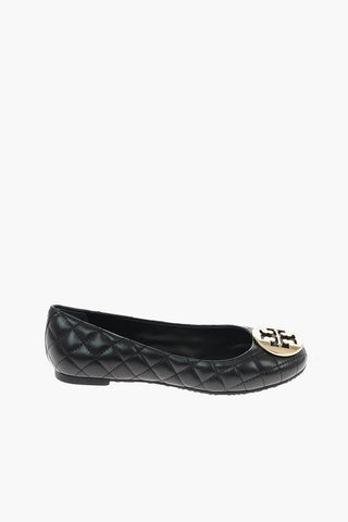 quilted leather ballet flats