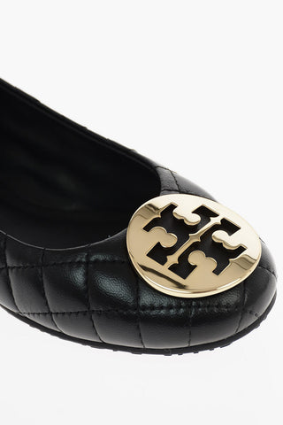 quilted leather ballet flats