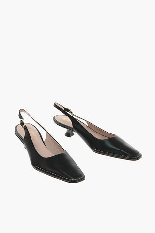 4.5 cm leather Slingback pumps