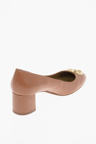 5cm leather CHELSEA Chunky Heel Pumps