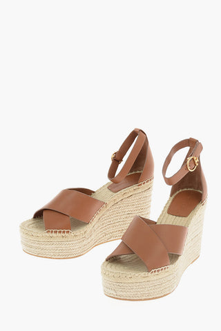 10.5 cm leather SELBY Wedge espadrilles