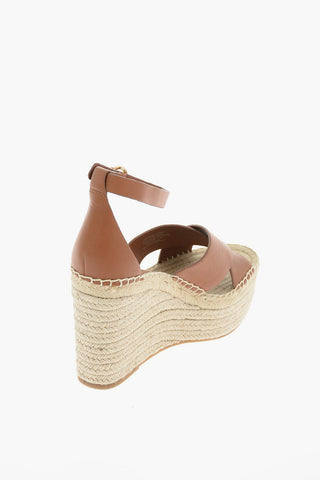 10.5 cm leather SELBY Wedge espadrilles
