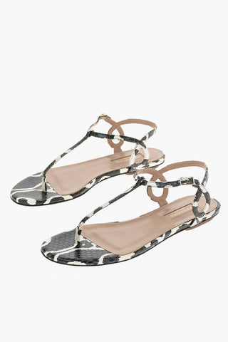 snake skin ALMOST BARE thong sandals