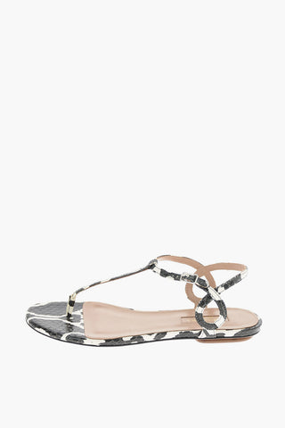 snake skin ALMOST BARE thong sandals