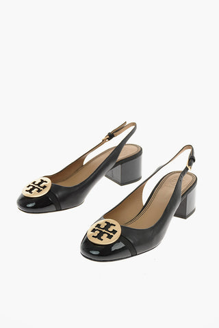 5cm leather Slingback pumps