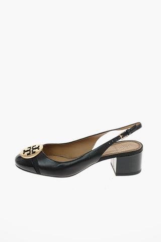 5cm leather Slingback pumps