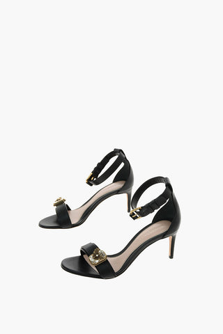 6.5cm leather Ankle-strap sandals