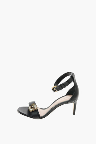 6.5cm leather Ankle-strap sandals