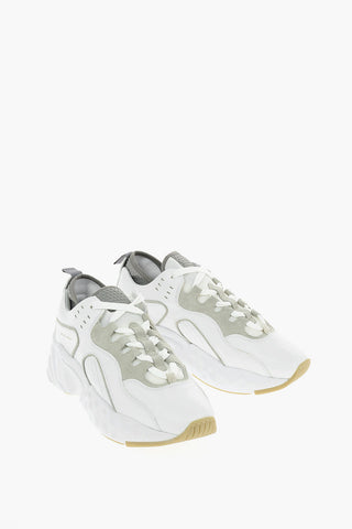 5.5cm leather and fabric MANHATTAN Platform sneakers