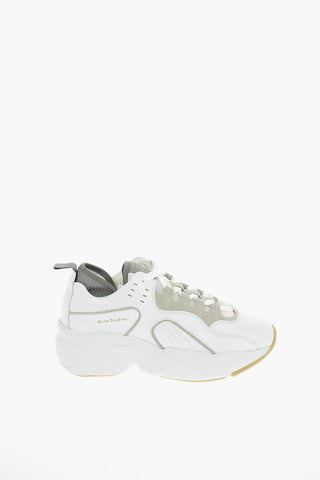 5.5cm leather and fabric MANHATTAN Platform sneakers
