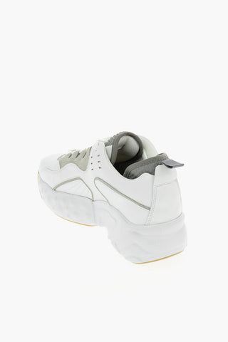 5.5cm leather and fabric MANHATTAN Platform sneakers