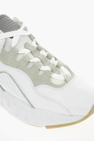 5.5cm leather and fabric MANHATTAN Platform sneakers