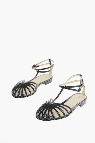 Sandali bassi ankle-strap ELENA in pelle lucida
