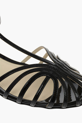 Sandali bassi ankle-strap ELENA in pelle lucida