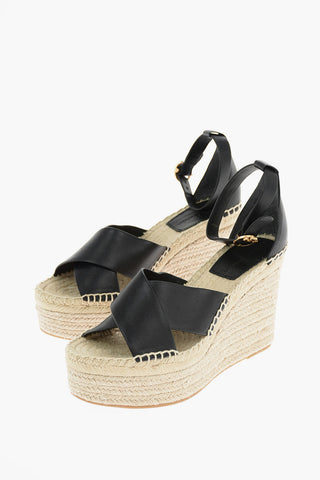 9cm leather SELBY Wedge espadrilles
