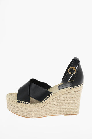 9cm leather SELBY Wedge espadrilles