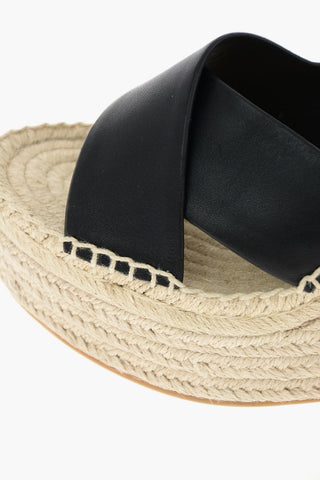 9cm leather SELBY Wedge espadrilles