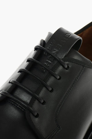 Treaded sole leather Derby shoes 