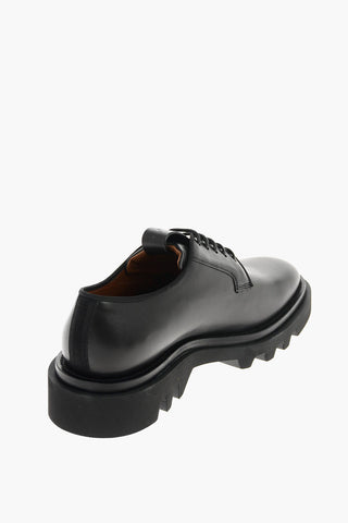 Treaded sole leather Derby shoes 