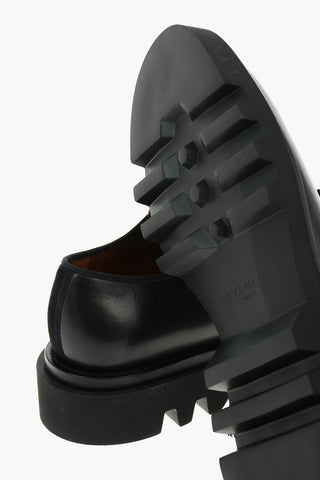 Treaded sole leather Derby shoes 