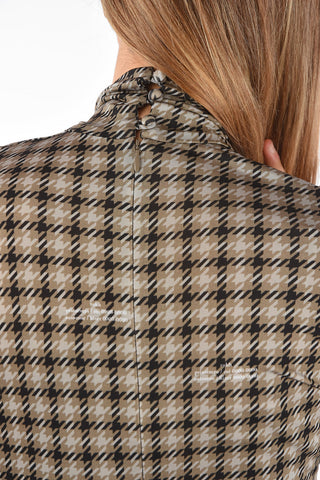 Pullover Pied-de-Poule a Collo Alto 