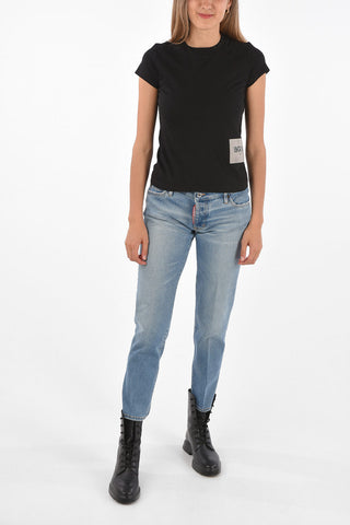 T-Shirt Girocollo con Patch