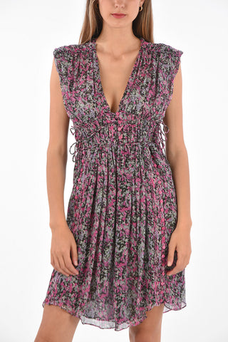 Floral Printed OAXOLI Drawstring Dress