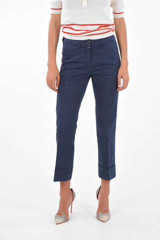 Cuffed Hem Cropped Pants