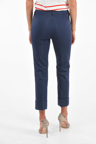 Cuffed Hem Cropped Pants