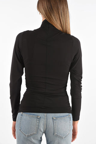 Top Drappeggiato GEORGINA a Maniche Lunghe 