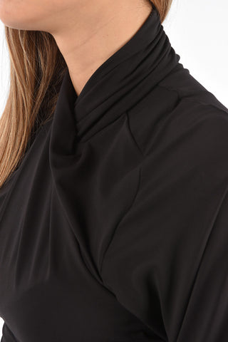 Top Drappeggiato GEORGINA a Maniche Lunghe 