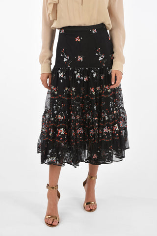embroidered floral LOVE DITSIE circle skirt