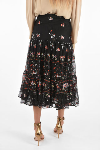 embroidered floral LOVE DITSIE circle skirt