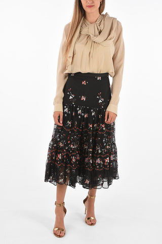 embroidered floral LOVE DITSIE circle skirt