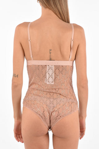Rhinestone Embellished Sheer Body