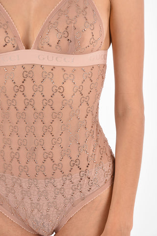 Rhinestone Embellished Sheer Body