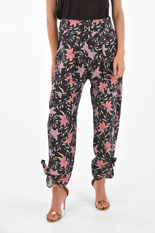 Printed Bow Ankle GAVIAO Pants