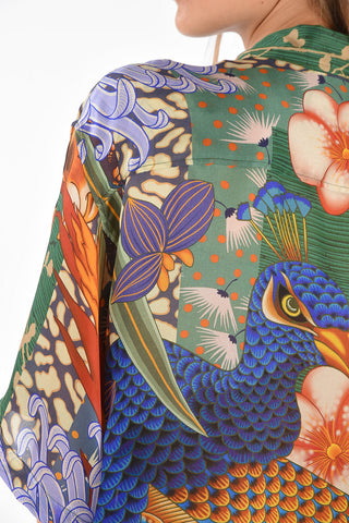 Printed Silk Short Sleeve Shirt