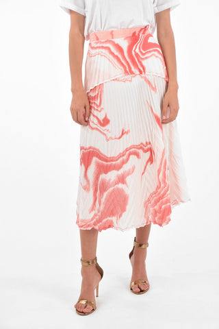 Draped ZEBRA MUD Accordion Skirt