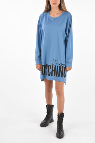 COUTURE! Logo Printed Long Sleeve Dress