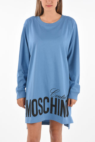 COUTURE! Logo Printed Long Sleeve Dress