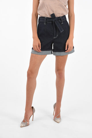 high waist shorts with belt