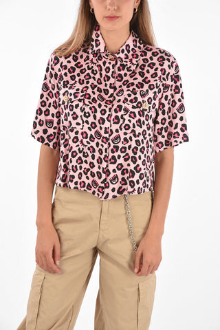 Camicia Box Fit Leopardata  