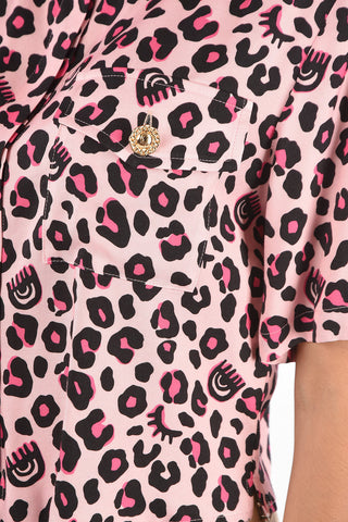 Camicia Box Fit Leopardata  