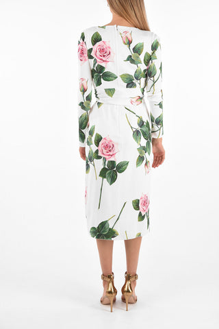 Vestito Drappeggiato con Cintura